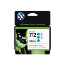 HP 712 - 3-pakiranje - cyan - original DesignJet - kartuša