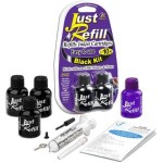 JR komplet za ponovno polnjenje črme kartuše 3X 30 ML črnega črnila + 30ml čistilna tekočina