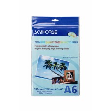 Premium foto papir High Glossy Skyhorse A6, 25 listov, 220 g