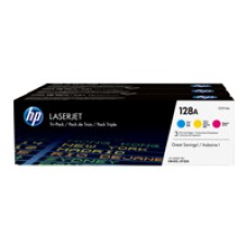 HP 128A original toner cartridge cyan, magenta and yellow standard capacity 3 x 1.300 pages 3 – paket