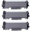 Set kompatibilnih tonerjev nadomešča Brother TN-2590 XL – 3× črn