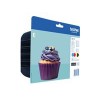 BROTHER LC-123 ink cartridge black and tri-colour standard capacity 1-pack blister without alarm