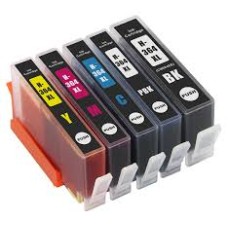Set kompatibilnih kartuš nadomešča HP 364XL (CN684EE) + 364XL (CN684EE) + 364XL (CB323EE) + 364XL (CB324EE) + 364XL (CB325EE) – 5× set (2× črna + cyan + magenta + rumena)