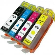 Set kompatibilnih kartuš nadomešča HP 655 (CZ109AE) + 655 (CZ110AE) + 655 (CZ111AE) + 655 (CZ112AE) – 4× barvni set