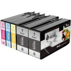 Set kompatibilnih kartuš nadomešča HP 953XL (L0S70AE) + 953XL (L0S70AE) + 953XL (F6U16AE) + 953XL (F6U17AE) + 953XL (F6U18AE) – 5× set (2× črna + cyan + magenta + rumena)