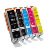 Set kompatibilnih kartuš nadomešča Canon CLI-551BK XL + CLI-551BK XL + CLI-551C XL + CLI-551M XL + CLI-551Y XL – 5× set (2× črna + cyan + magenta + rumena)