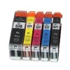 Set kompatibilnih kartuš nadomešča Canon CLI-571BK XL + CLI-571BK XL + CLI-571C XL + CLI-571M XL + CLI-571Y XL – 5× set (2× črna + cyan + magenta + rumena)